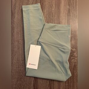 New Lululemon Align high rise crop pant 23”. Palm Court. Size 6. Light Green.
